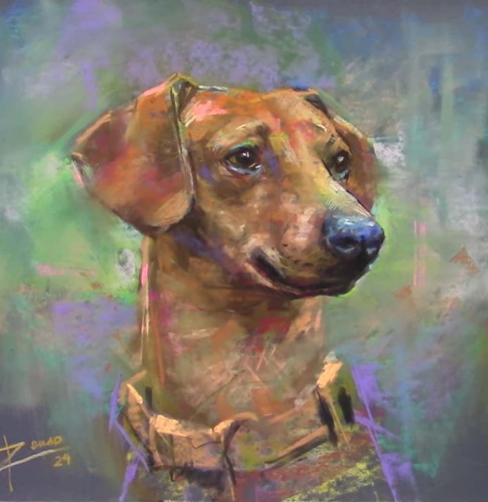 pastel pet portrait