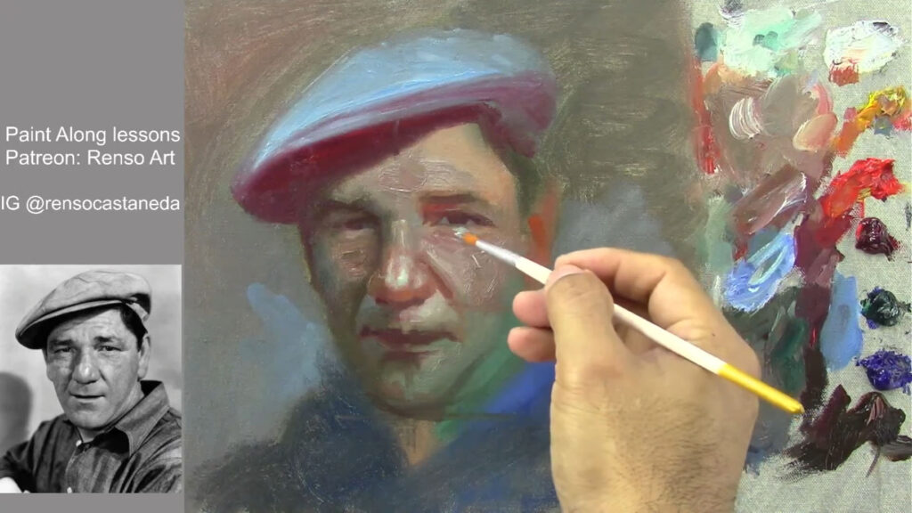 Portrait with Water Mixable Oils